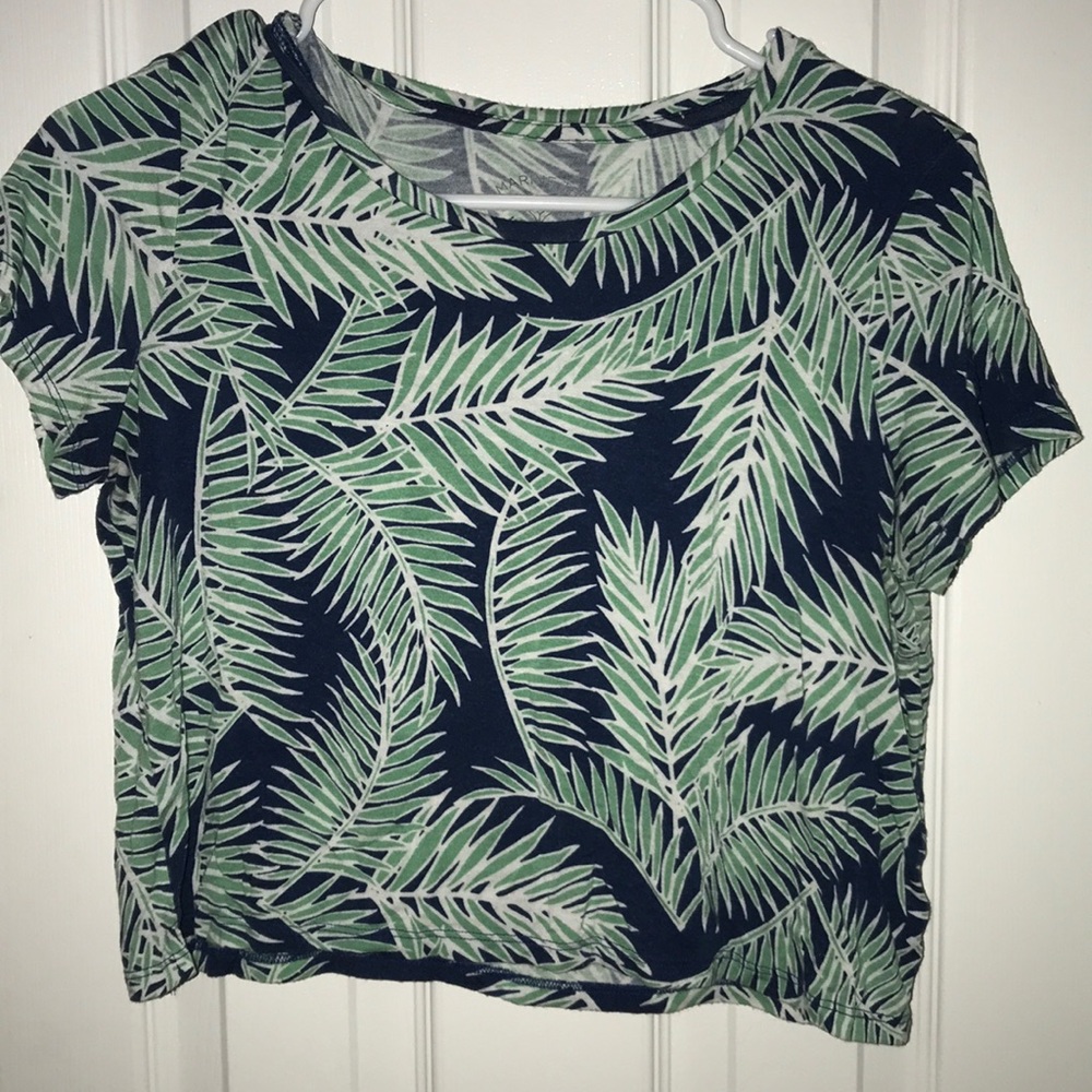 marine tee crop top